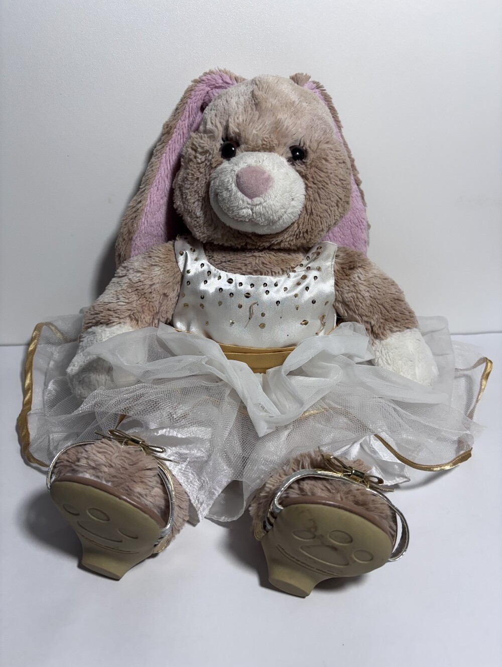 Build A Bear Floppy Ear Bunny Tan With Party Dress Matching Heels